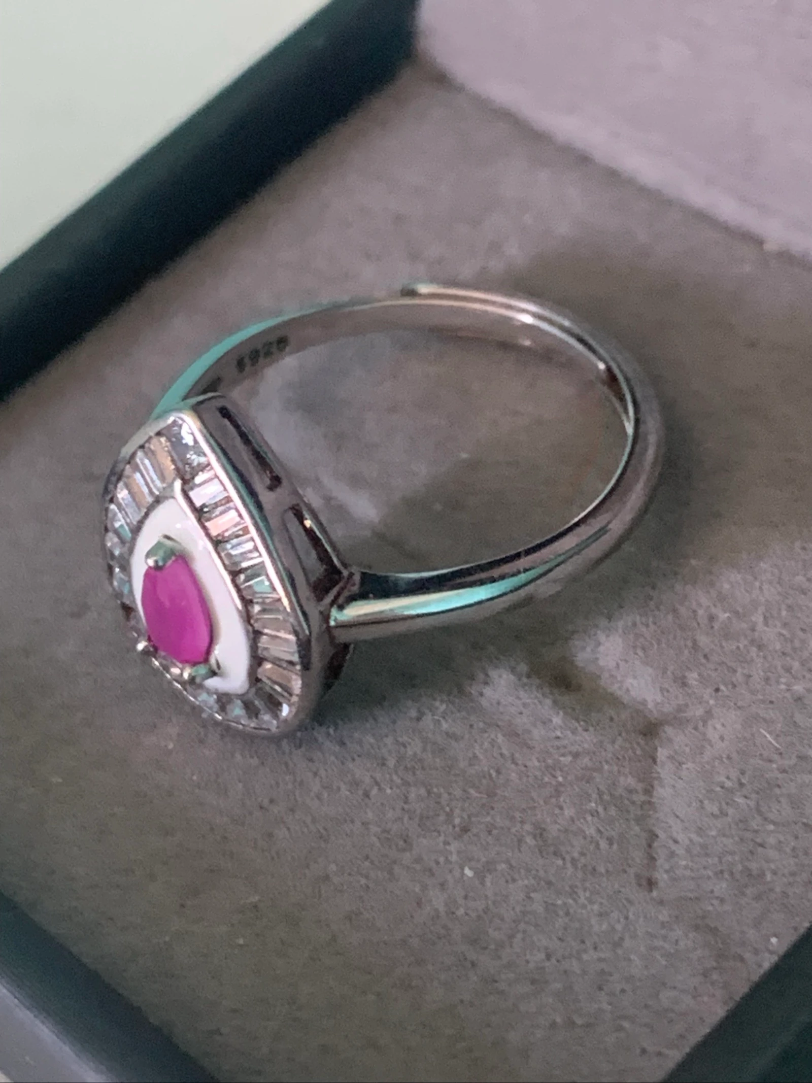 Anneau en argent avec rubis rose naturel – photo 5